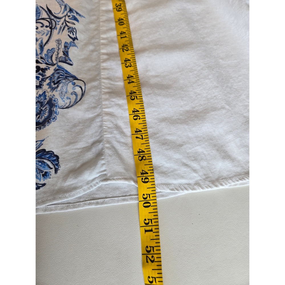 Joie White Midi Dress with Blue Floral Embroidery - Picture 10 of 12